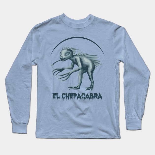 Chupacabra Long Sleeve T-Shirt by Slightly Unhinged